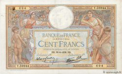 100 Francs LUC OLIVIER MERSON type modifié FRANCIA  1938 F.25.24 q.SPL