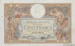 100 Francs LUC OLIVIER MERSON type modifié FRANKREICH  1939 F.25.40 fVZ