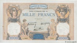 1000 Francs CÉRÈS ET MERCURE type modifié FRANCE  1938 F.38.32