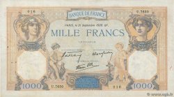 1000 Francs CÉRÈS ET MERCURE type modifié FRANCIA  1939 F.38.37 q.BB