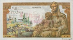 1000 Francs DÉESSE DÉMÉTER Annulé FRANCE  1943 F.40.17