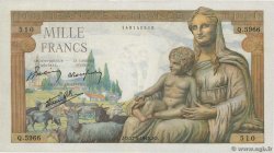 1000 Francs DÉESSE DÉMÉTER FRANCE  1943 F.40.25 TTB+