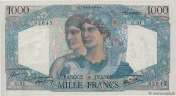 1000 Francs MINERVE ET HERCULE FRANCE  1945 F.41.03 SPL