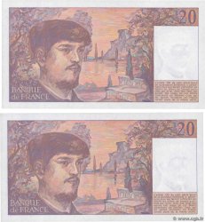 20 Francs DEBUSSY Consécutifs FRANCE  1988 F.66.09 UNC