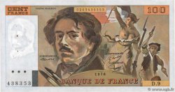 100 Francs DELACROIX modifié FRANCE  1978 F.69.01h TTB+