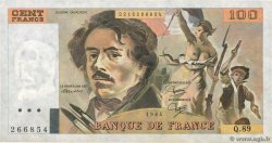 100 Francs DELACROIX modifié  FRANCE  1984 F.69.08b