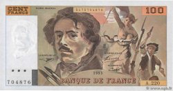 100 Francs DELACROIX imprimé en continu  FRANKREICH  1993 F.69bis.07