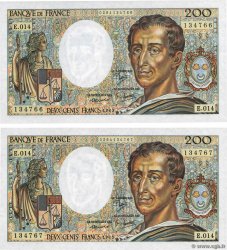 200 Francs MONTESQUIEU Consécutifs FRANCE  1983 F.70.03 pr.NEUF
