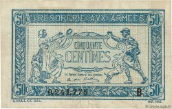 50 Centimes TRÉSORERIE AUX ARMÉES 1917 FRANCE  1917 VF.01.02 pr.TTB