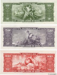 1, 5, 10 Centavos sur 10, 50, 100 Cruzeiros Lot BRAZIL  1966 P.LOT UNC