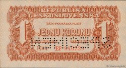 1 Koruna Spécimen CZECHOSLOVAKIA  1944 P.045s UNC