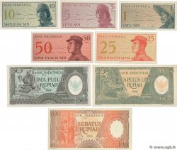 1 Sen au 100 Rupiah Lot INDONESIA  1964 P.090 au P.097 SC+