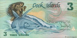 3 Dollars COOK ISLANDS  1992 P.03a AU