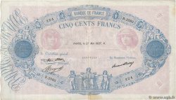 500 Francs BLEU ET ROSE FRANCIA  1937 F.30.38 BC+