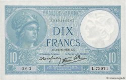10 Francs MINERVE modifié FRANKREICH  1939 F.07.11