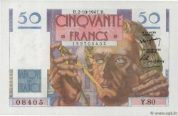 50 Francs LE VERRIER FRANCE  1947 F.20.09 UNC-