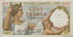 100 Francs SULLY FRANCIA  1940 F.26.27 BC+