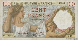 100 Francs SULLY FRANKREICH  1941 F.26.45