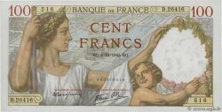 100 Francs SULLY FRANKREICH  1941 F.26.62 VZ+