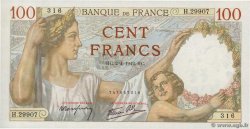 100 Francs SULLY  FRANCE  1942 F.26.69