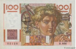 100 Francs JEUNE PAYSAN FRANCE  1952 F.28.33 AU+
