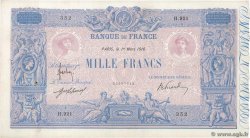 1000 Francs BLEU ET ROSE FRANCE  1916 F.36.30