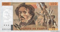 100 Francs DELACROIX modifié FRANCE  1978 F.69.01d