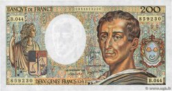 200 Francs MONTESQUIEU FRANKREICH  1987 F.70.07 ST
