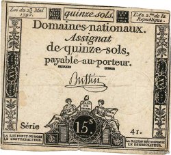 15 Sols FRANCE  1793 Ass.41a TB+