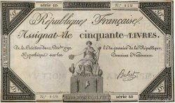 50 Livres FRANCE  1792 Ass.39a