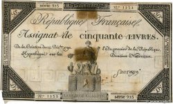 50 Livres FRANCE  1792 Ass.39a