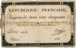 250 Livres FRANCE  1793 Ass.45a TB
