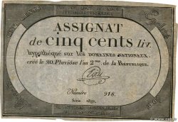 500 Livres FRANCIA  1794 Ass.47a