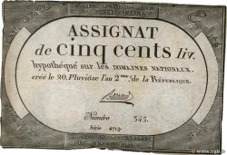 500 Livres  FRANCE  1794 Ass.47a