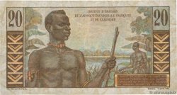 20 Francs Émile Gentil AFRIQUE ÉQUATORIALE FRANÇAISE  1957 P.30 BC