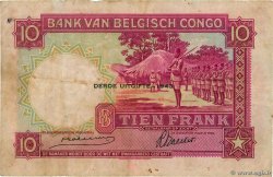 10 Francs CONGO BELGE  1943 P.14C TB
