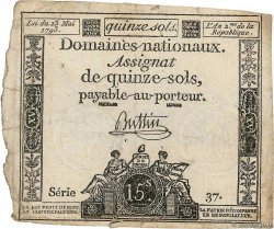 15 Sols FRANCIA  1793 Ass.41a BC