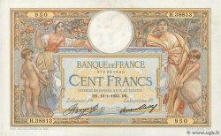 100 Francs LUC OLIVIER MERSON grands cartouches FRANCE  1933 F.24.12 AU