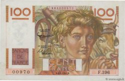100 Francs JEUNE PAYSAN FRANKREICH  1951 F.28.29 fST+