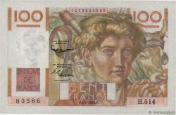 100 Francs JEUNE PAYSAN FRANCIA  1953 F.28.35 q.FDC