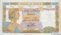 500 Francs LA PAIX FRANCE  1942 F.32.27 pr.SUP