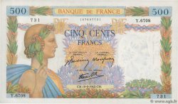 500 Francs LA PAIX FRANCE  1942 F.32.40 AU