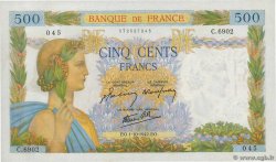 500 Francs LA PAIX FRANKREICH  1942 F.32.41 fST