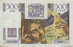 500 Francs CHATEAUBRIAND FRANCE  1946 F.34.04 AU