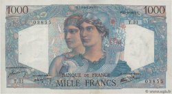 1000 Francs MINERVE ET HERCULE FRANCIA  1945 F.41.03 q.SPL