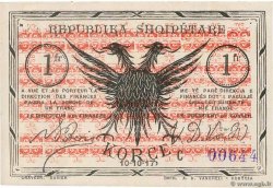 1 Franc Petit numéro ALBANIA  1917 PS.146a AU