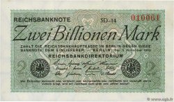 2 Billions Mark DEUTSCHLAND  1923 P.135a fST+
