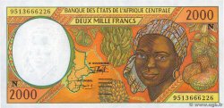 2000 Francs CENTRAL AFRICAN STATES  1995 P.503Nc UNC