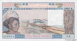5000 Francs STATI AMERICANI AFRICANI  1987 P.208Bk