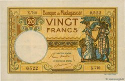 20 Francs MADAGASCAR  1937 P.037 MBC+